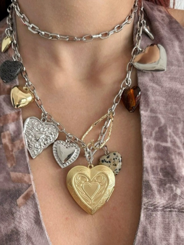 EMMIOL Metal Heart Belly Chain