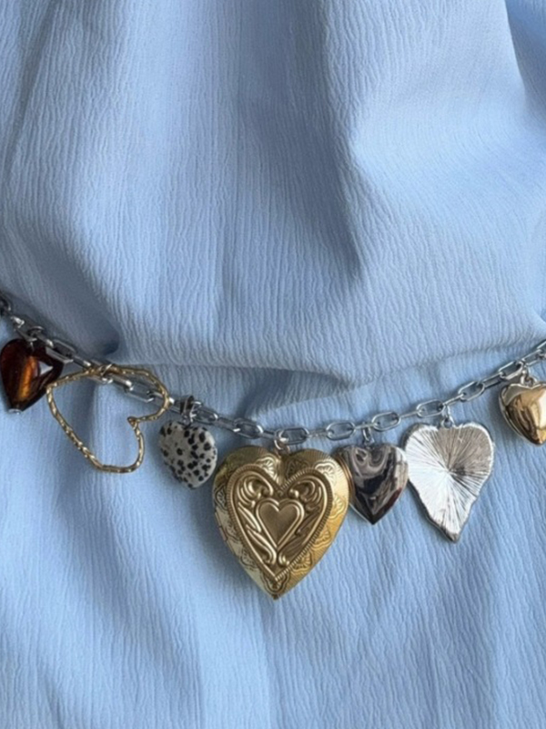 EMMIOL Metal Heart Belly Chain