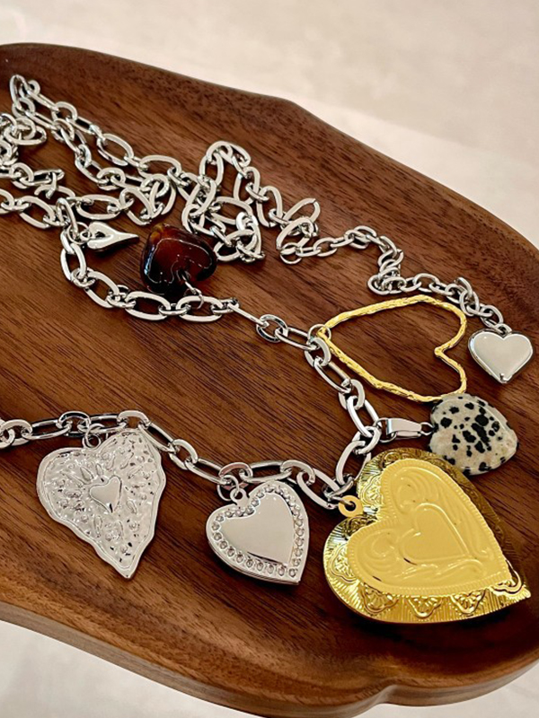 EMMIOL Metal Heart Belly Chain