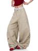 EMMIOL Hose mit weitem Bein und lustigen Prints im amerikanischen Stil