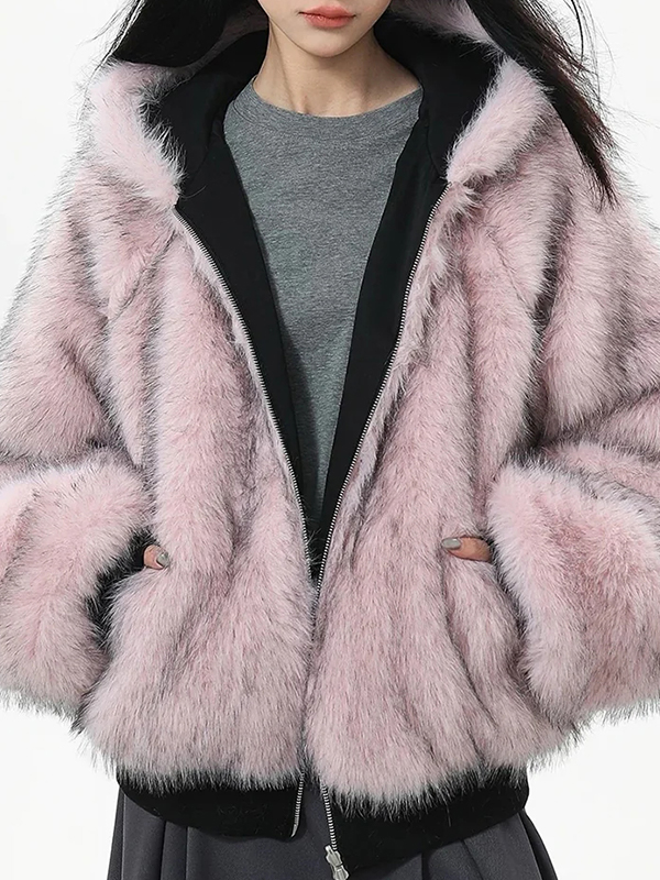 EMMIOL Chaqueta con capucha reversible y cremallera