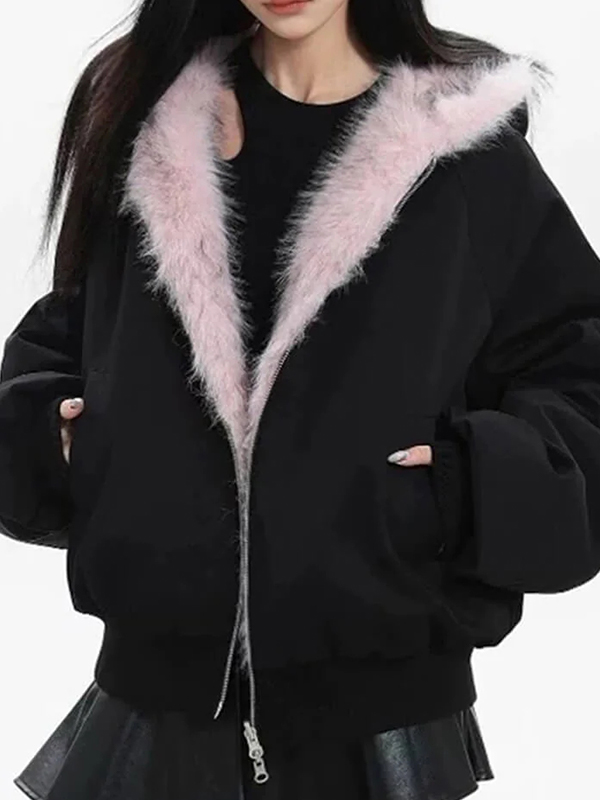 EMMIOL Chaqueta con capucha reversible y cremallera