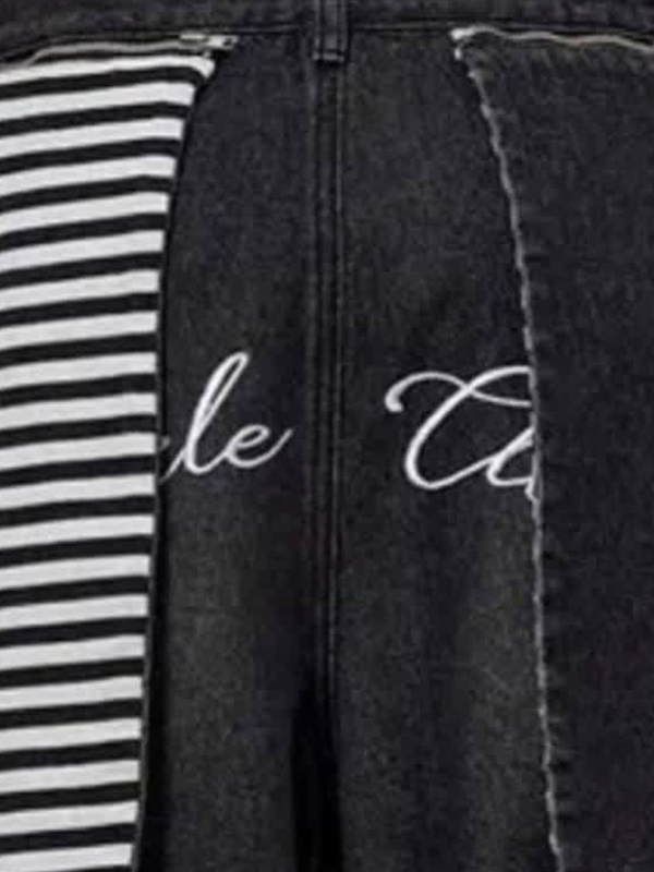 EMMIOL Vaqueros boyfriend con estampado divertido de orejas de conejo