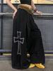EMMIOL Hose mit weitem Bein und Retro-Muster