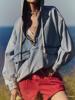 EMMIOL Hooded Denim Sweatshirt