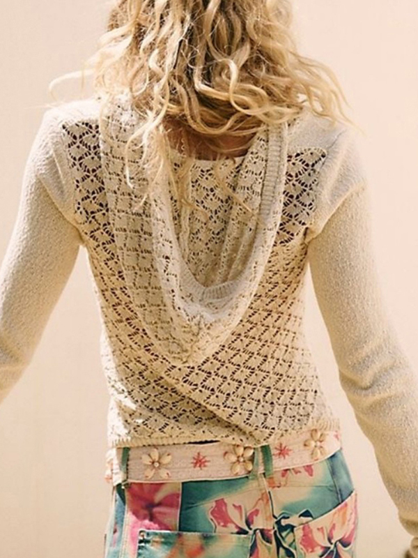 EMMIOL Maglioni con scollo a V e tasche tagliate