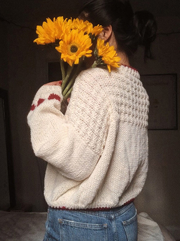 EMMIOL Y2K Heart Print Sweaters