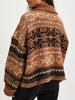 EMMIOL Chaqueta tipo suéter de punto Fair Isle
