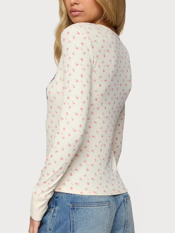 EMMIOL Langarmshirt mit herzförmigem Pfotenabdruck