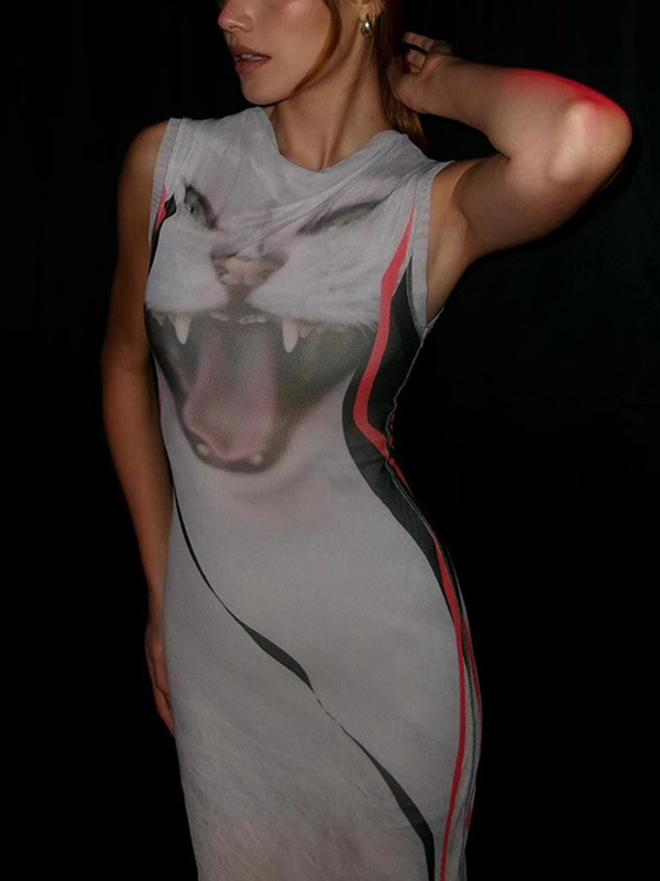 EMMIOL Y2K Functional Prints Maxi Dress