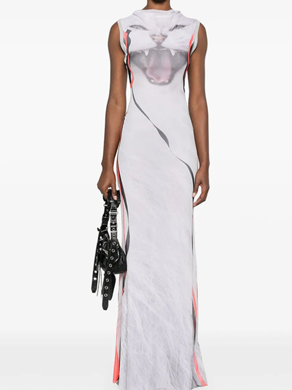 EMMIOL Y2K Functional Prints Maxi Dress