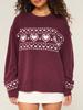 EMMIOL Fair Isle Heart Print Sweaters