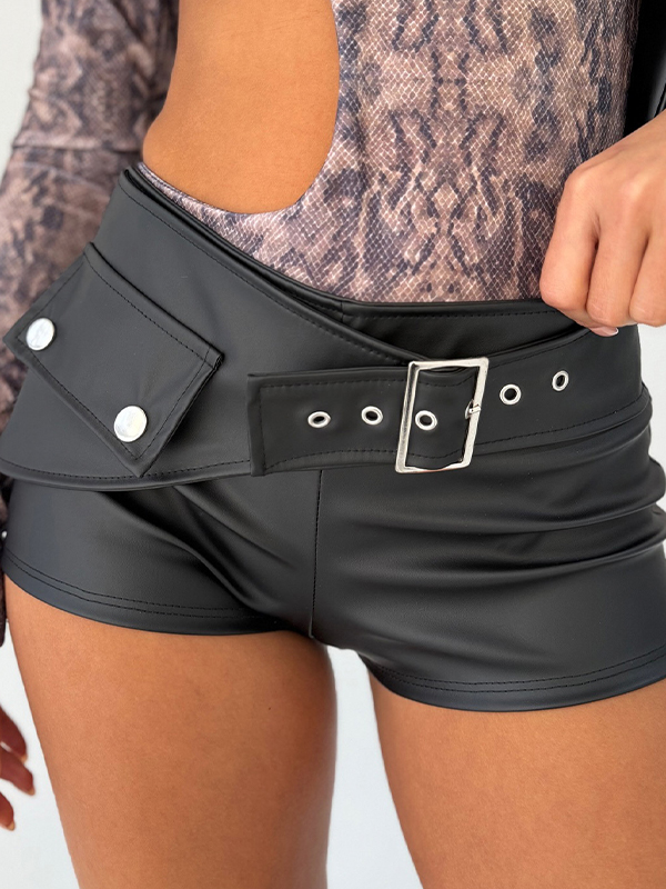 EMMIOL Pantaloncini con cintura di colore scuro