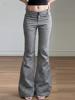 EMMIOL Checkered Patchwork Casual Flare Leg Pants
