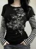 EMMIOL Langarmshirt mit Vintage-Blumendruck