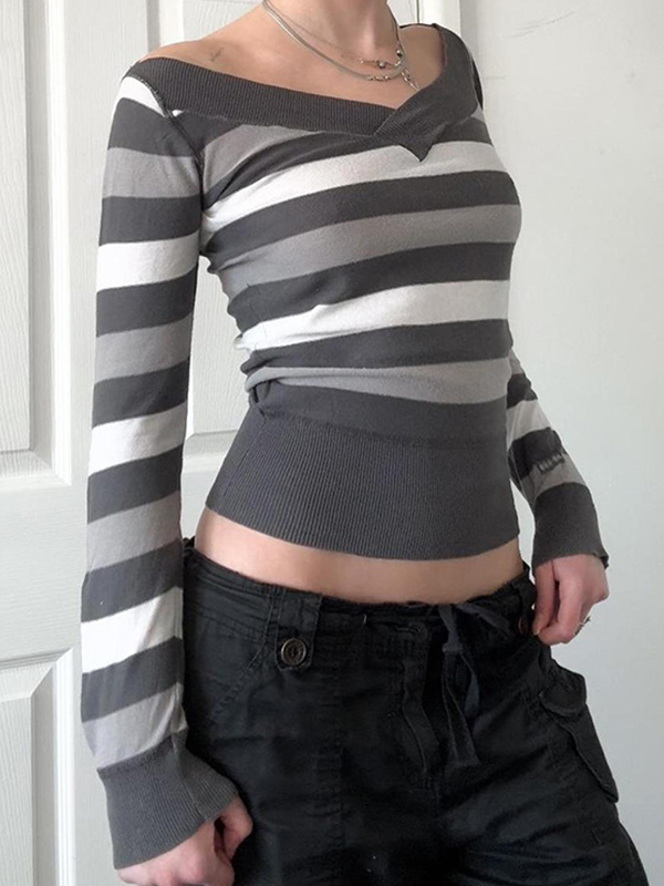 EMMIOL Retro Stripes Sweaters