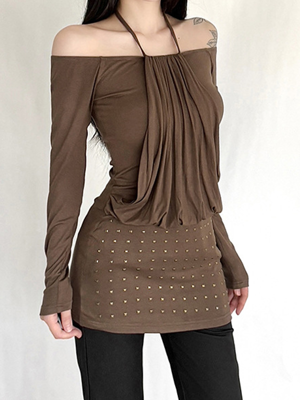 EMMIOL Neck Tie Mini Dress