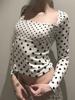 EMMIOL Polka Dot Print Long Sleeve
