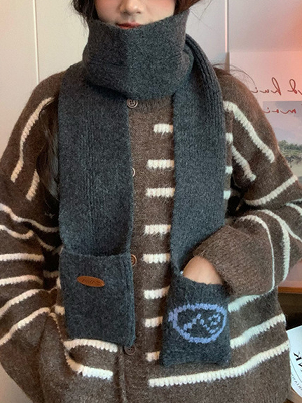EMMIOL Sciarpa con design tascabile divertente