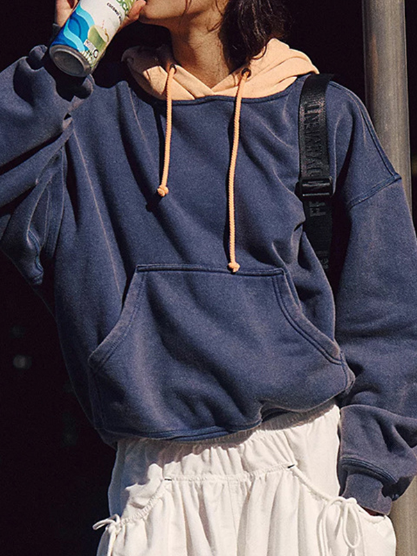 EMMIOL Farbblockierung in Western-Mode-Sweatshirts