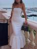 EMMIOL Polka Dot Fishtail Maxi Dress