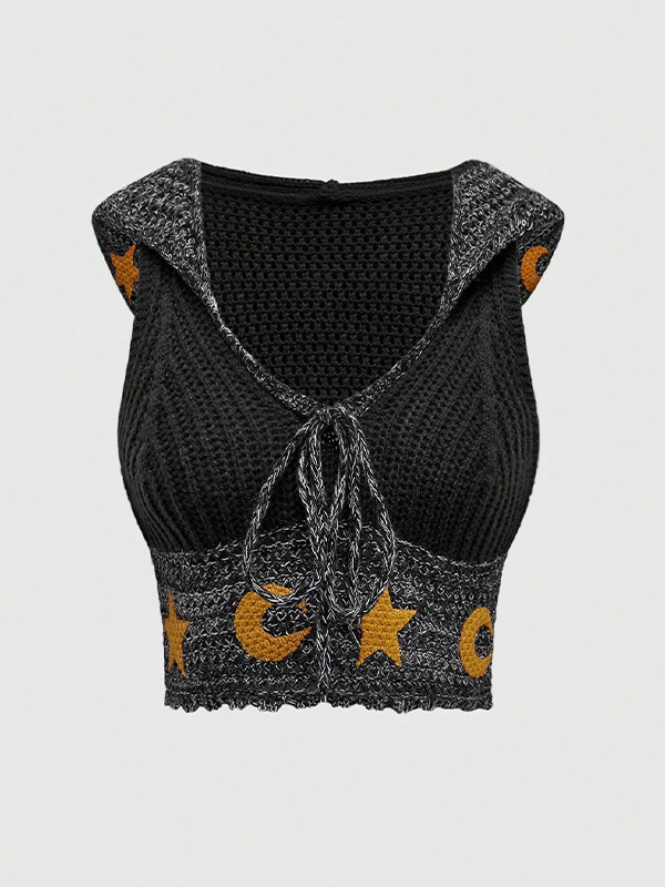 EMMIOL Kapuzen-Tanktop mit magischem Print