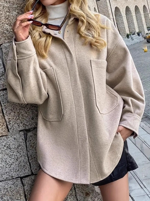 EMMIOL Chaqueta informal de lana con solapa