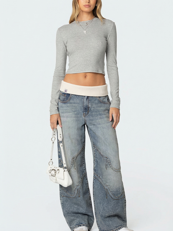 EMMIOL Retro Street Distressed Boyfriendjeans