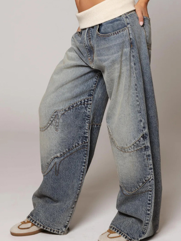 EMMIOL Vaqueros boyfriend desgastados estilo retro urbano
