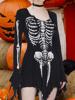 EMMIOL Skeleton Print Mini Dress