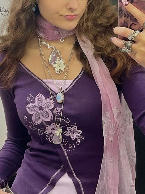 Maniche lunghe con stampe floreali