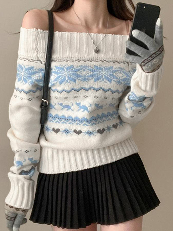 EMMIOL Retro Ethnic Patterns Sweaters
