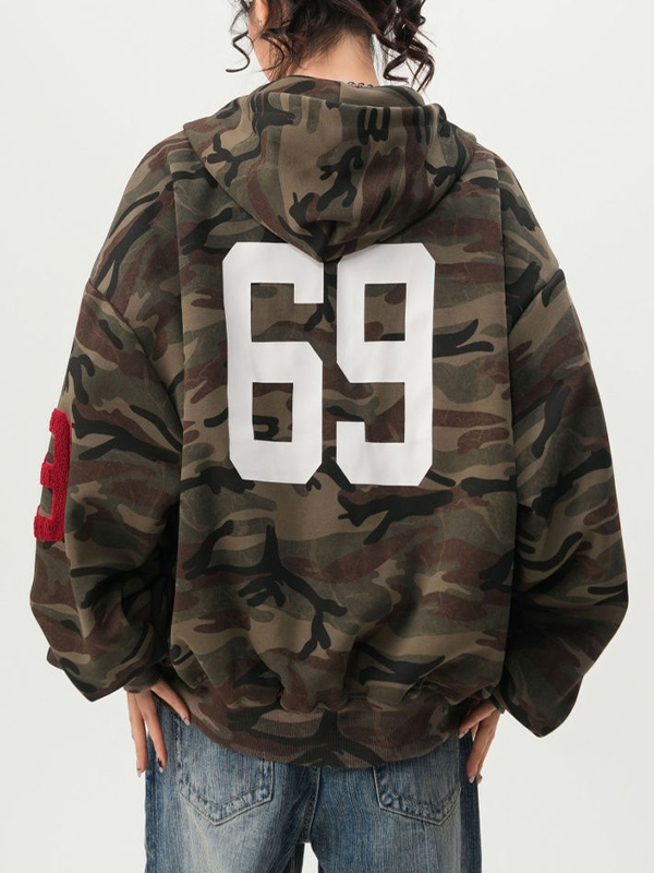 EMMIOL Camouflage Digital Print Jacket