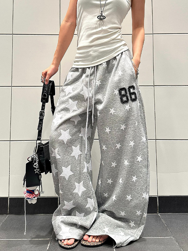 EMMIOL Retro Star All-Over Print Sweatpants
