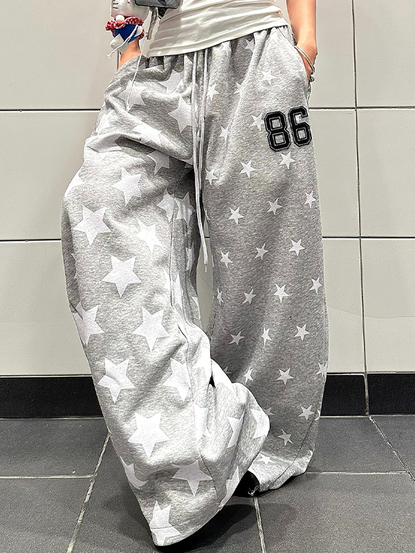 EMMIOL Retro Star All-Over Print Sweatpants
