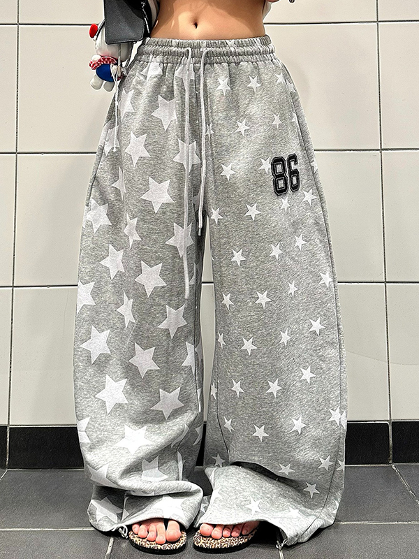 EMMIOL Retro Star All-Over Print Sweatpants