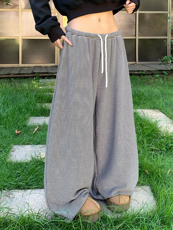 EMMIOL Stripe Star Print Sweatpants