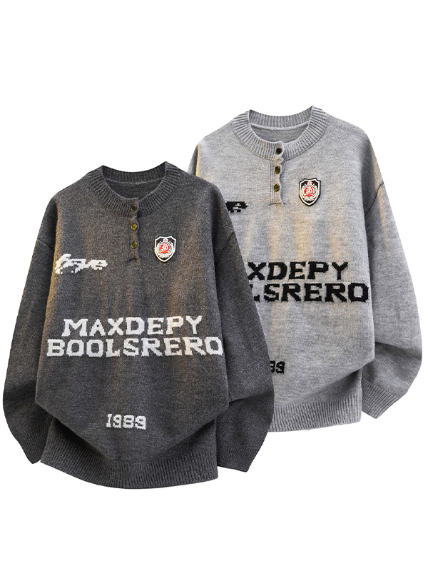 EMMIOL Suéteres estampados estilo universitario