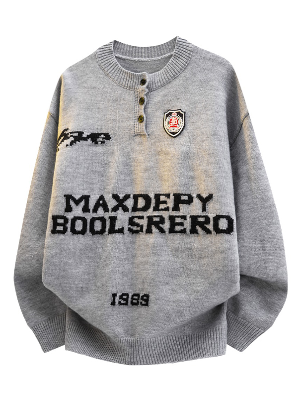 EMMIOL Suéteres estampados estilo universitario