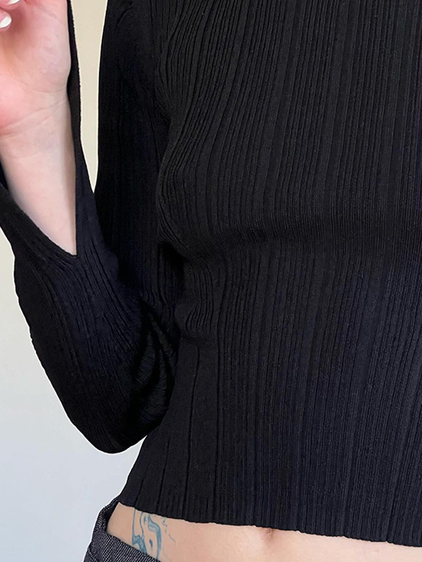 EMMIOL Camiseta de manga larga cómoda y texturizada para uso casual