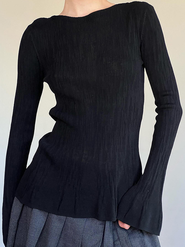 EMMIOL Camiseta de manga larga cómoda y texturizada para uso casual