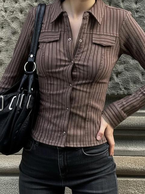 Maniche lunghe slim fit a righe Spicy Girl