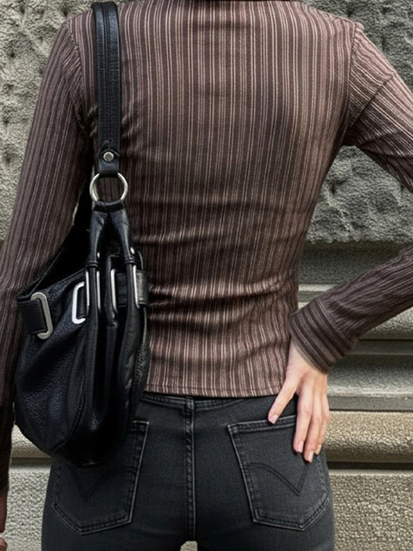 EMMIOL Maniche lunghe slim fit a righe Spicy Girl