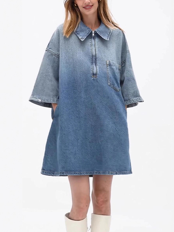 EMMIOL Gradual Change Wash Mini Dress