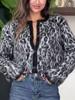 EMMIOL Leopard Print Color Blocking Soft Sweaters