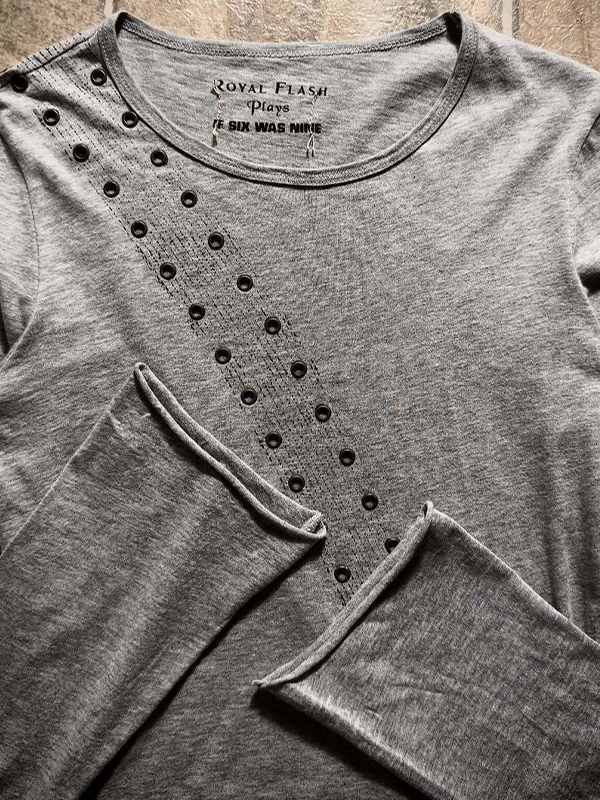 EMMIOL Manica lunga con stampa chitarra scura