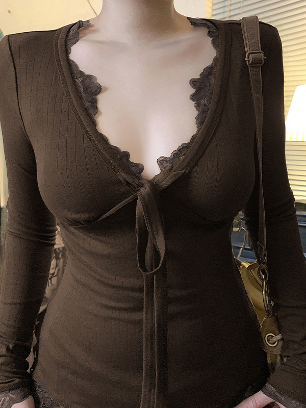 EMMIOL Manica lunga con giunture in pizzo