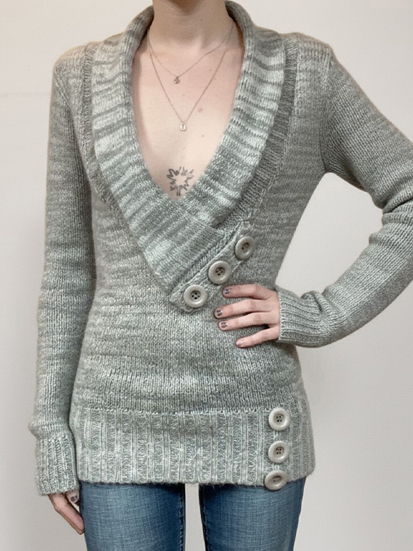 EMMIOL Suéteres vintage con botones en la cintura