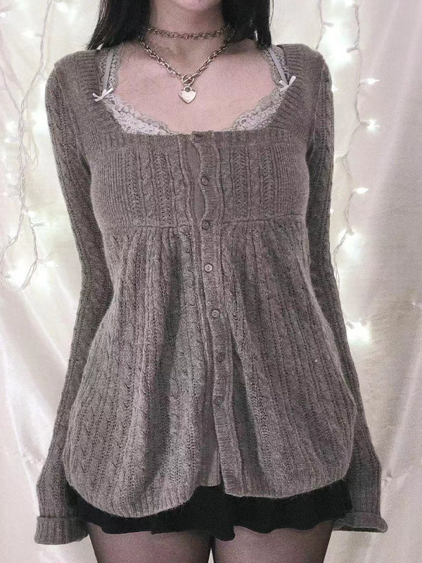 EMMIOL Soft Twill Cloth Sweaters