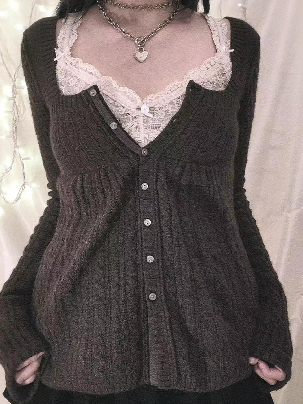 EMMIOL Soft Twill Cloth Sweaters